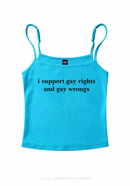 Support Gay Rights Pride Y2K Spaghetti Strap Cami Cherrykitten