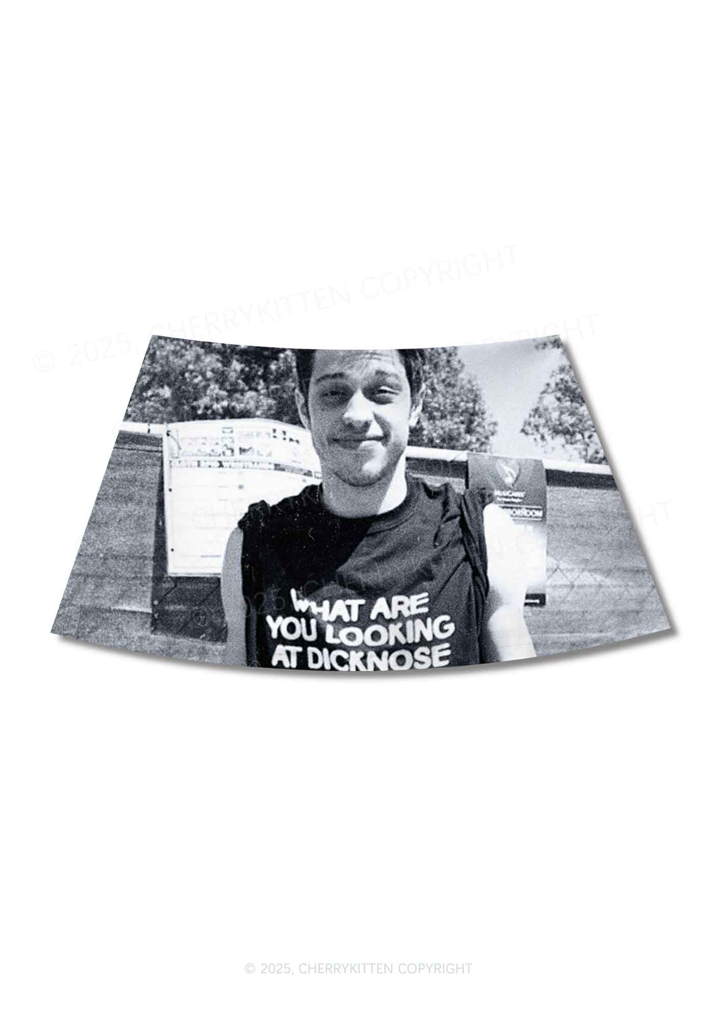 What Are You Looking At Y2K Print Mini Skirt Cherrykitten