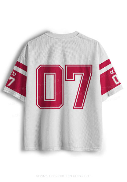 Custom Red Flame Y2K Mesh Jersey Shirts Cherrykitten