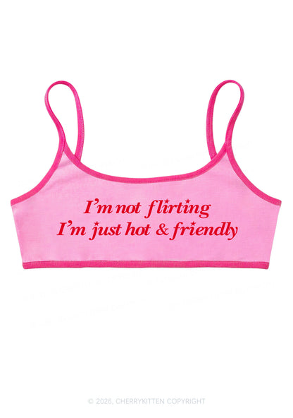 Just Hot And Friendly Y2K Super Crop Cami Cherrykitten