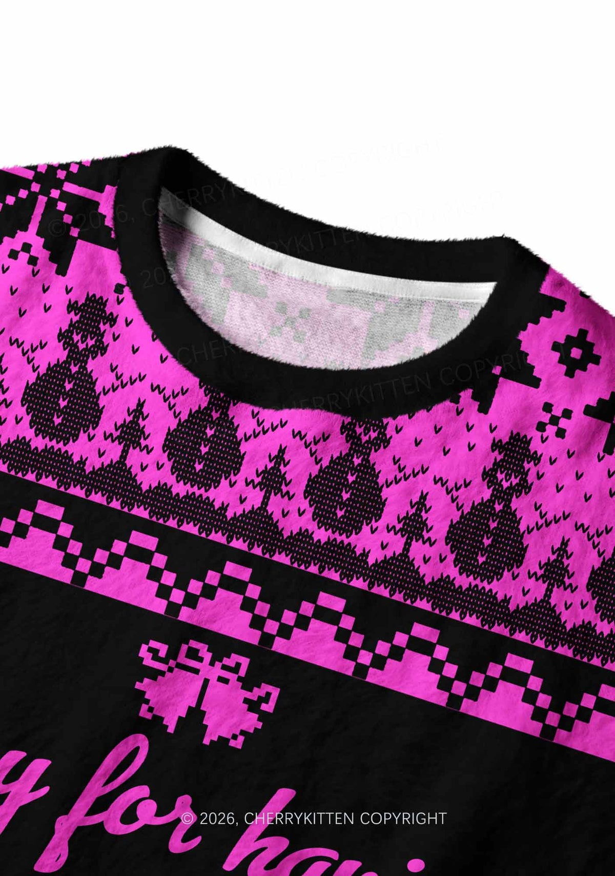 Sorry For Having Correct Opinions Y2K Christmas Knit Sweatshirt Cherrykitten