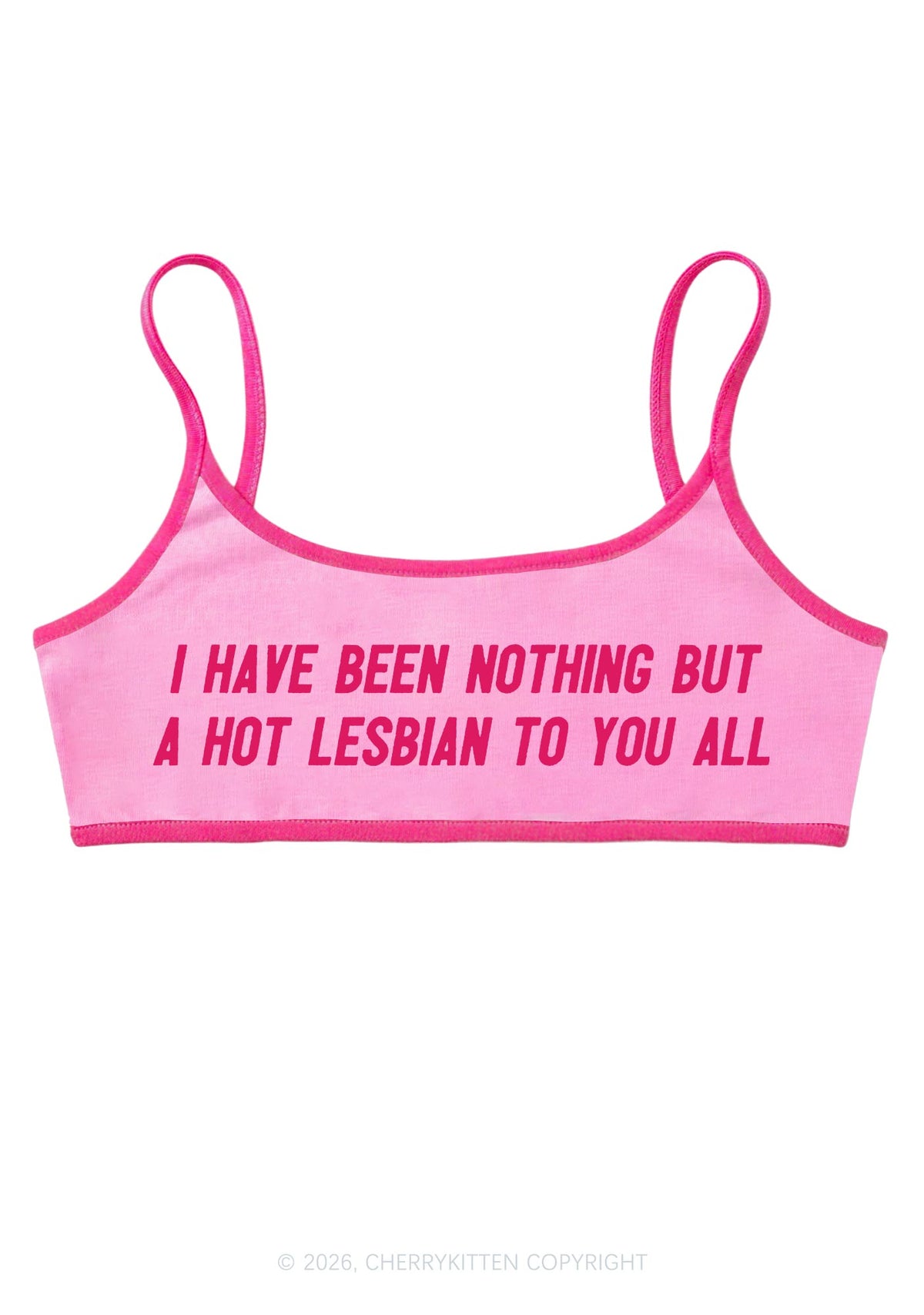 I Have Been A Hot Lesbian Pride Y2K Super Crop Cami Cherrykitten