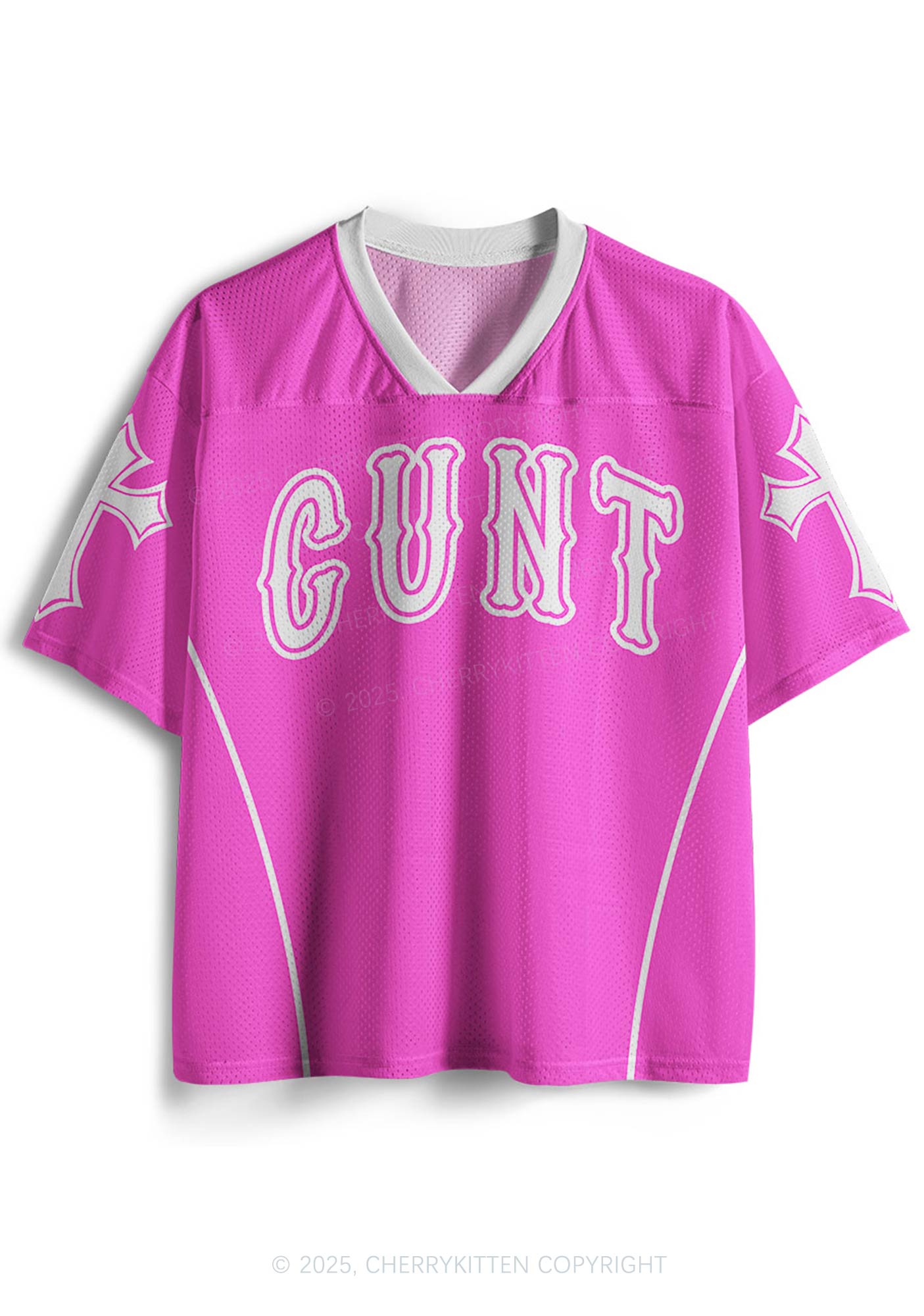 ★CARLYN★ MASH MUTE H74345010_2colors Cherrykitten Pink Cxxt Y2K Mesh Jersey Shirts Cherrykitten