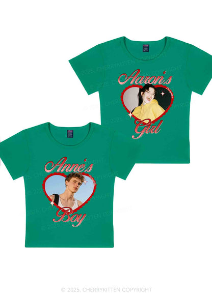 Custom Photo Heart Graphic Y2K Valentine's Day Baby Tee Cherrykitten