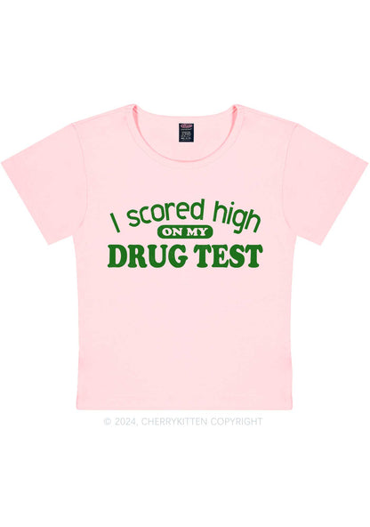 Scored High On Drxg Test Y2K Baby Tee Cherrykitten