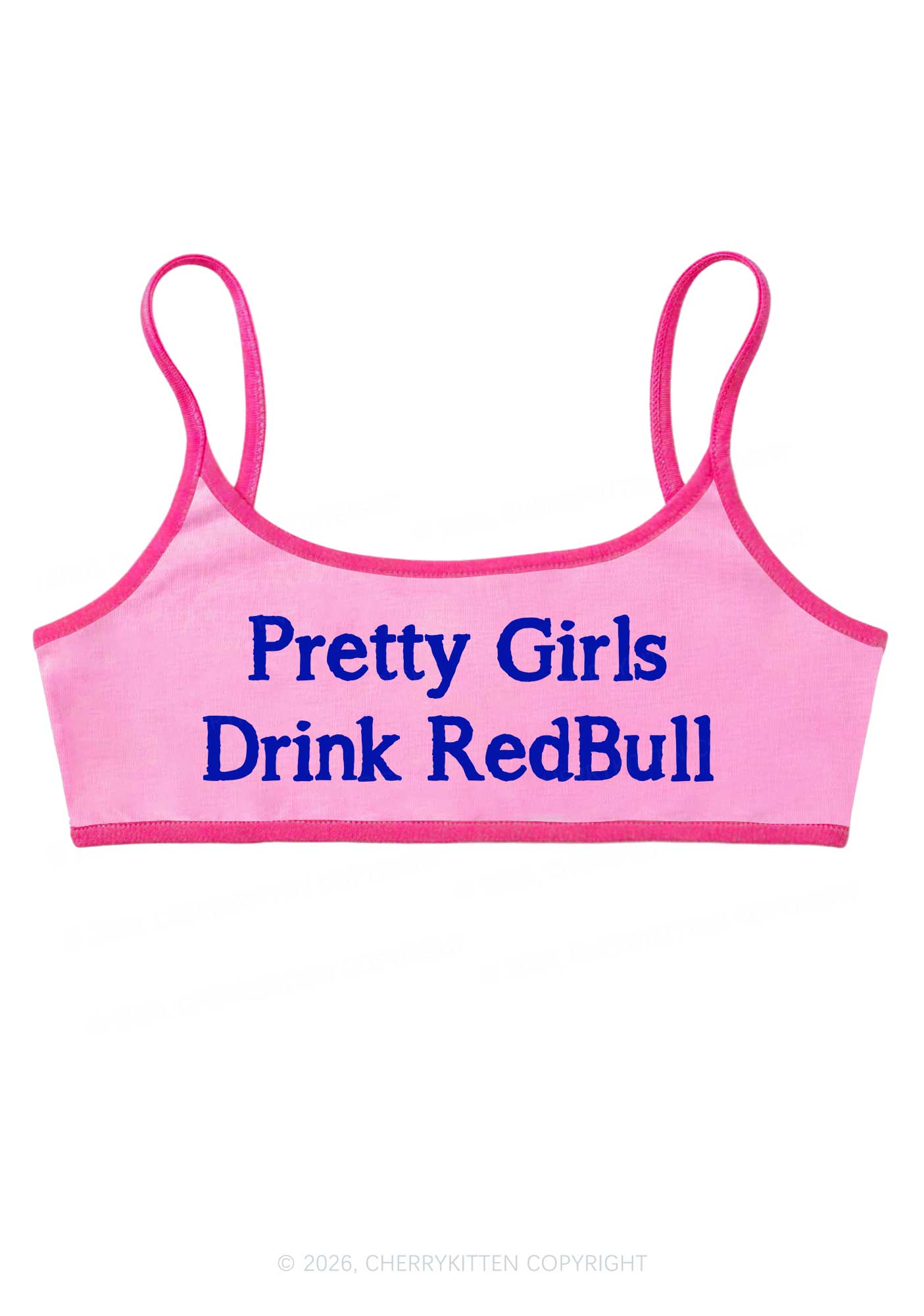 Pretty Girls Drink Red Y2K Super Crop Cami Cherrykitten