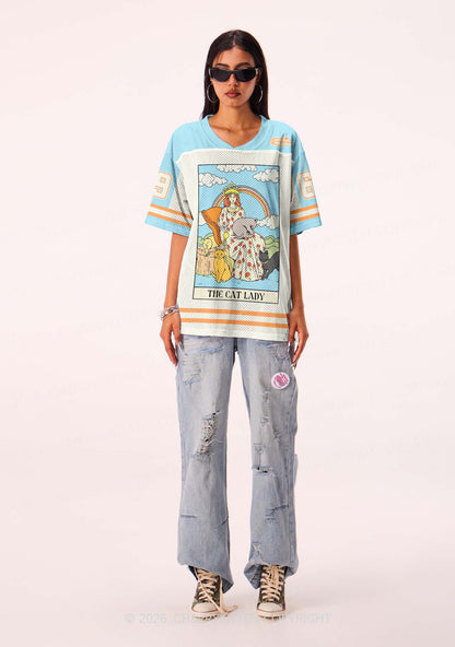 The Cat Lady Y2K Sport Jersey Shirts Cherrykitten