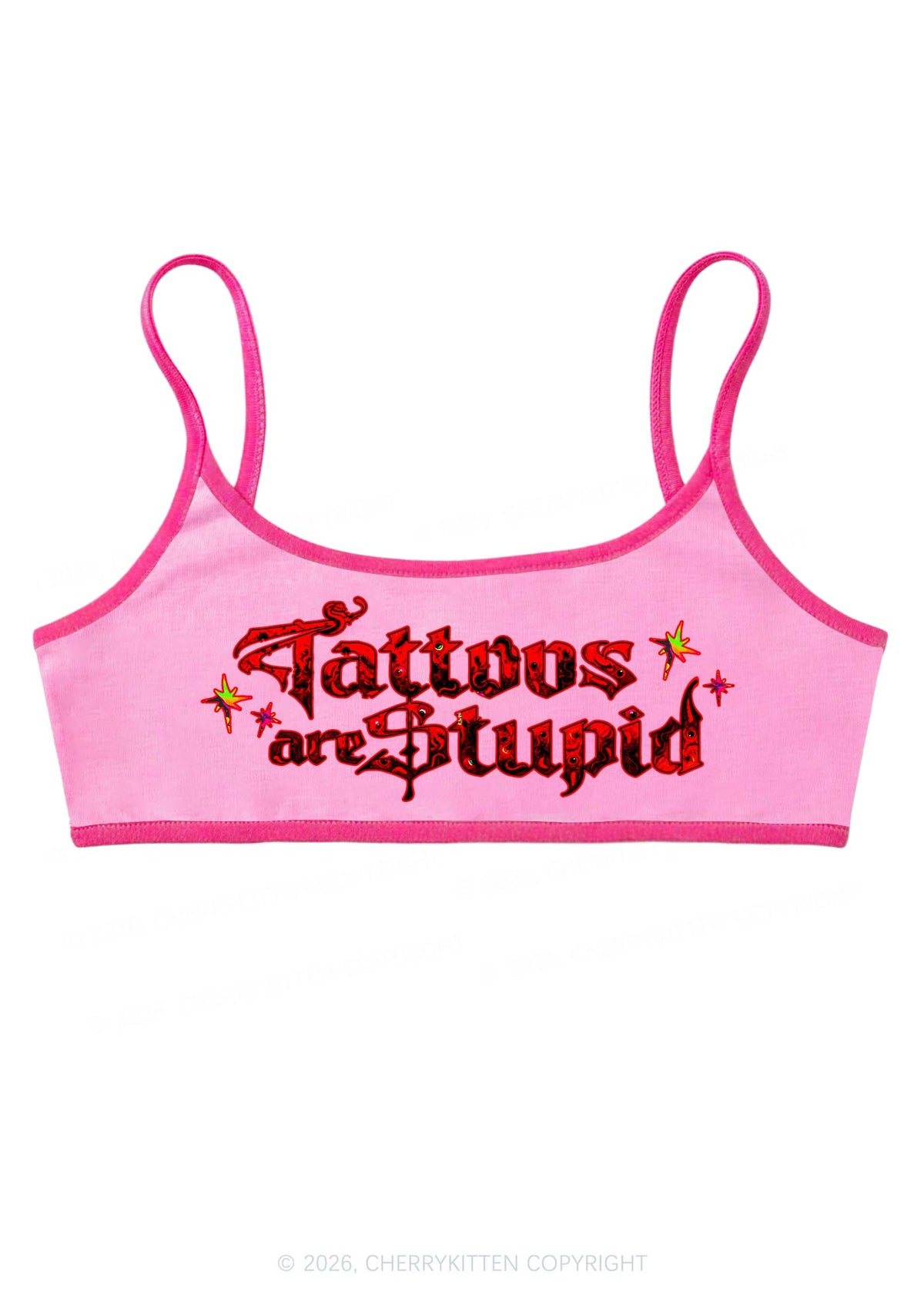 Halloween Gothic Tattoos Are Stupid Y2K Super Crop Cami Cherrykitten