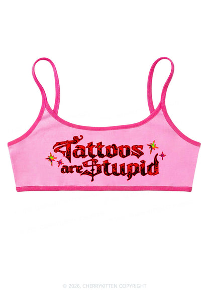 Halloween Gothic Tattoos Are Stupid Y2K Super Crop Cami Cherrykitten
