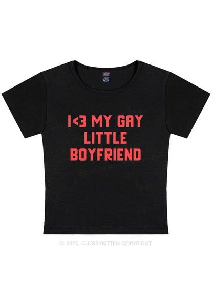 Love My Gay BF Pride Y2K Baby Tee Cherrykitten