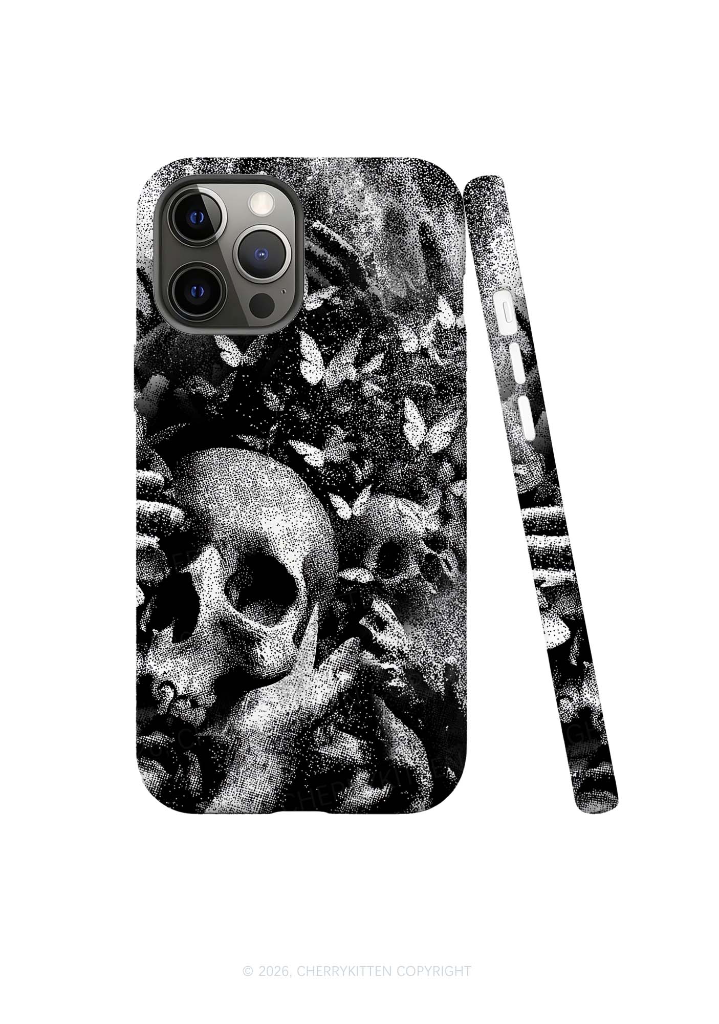 Halloween Gothic Skull Y2K Phone Case Cherrykitten