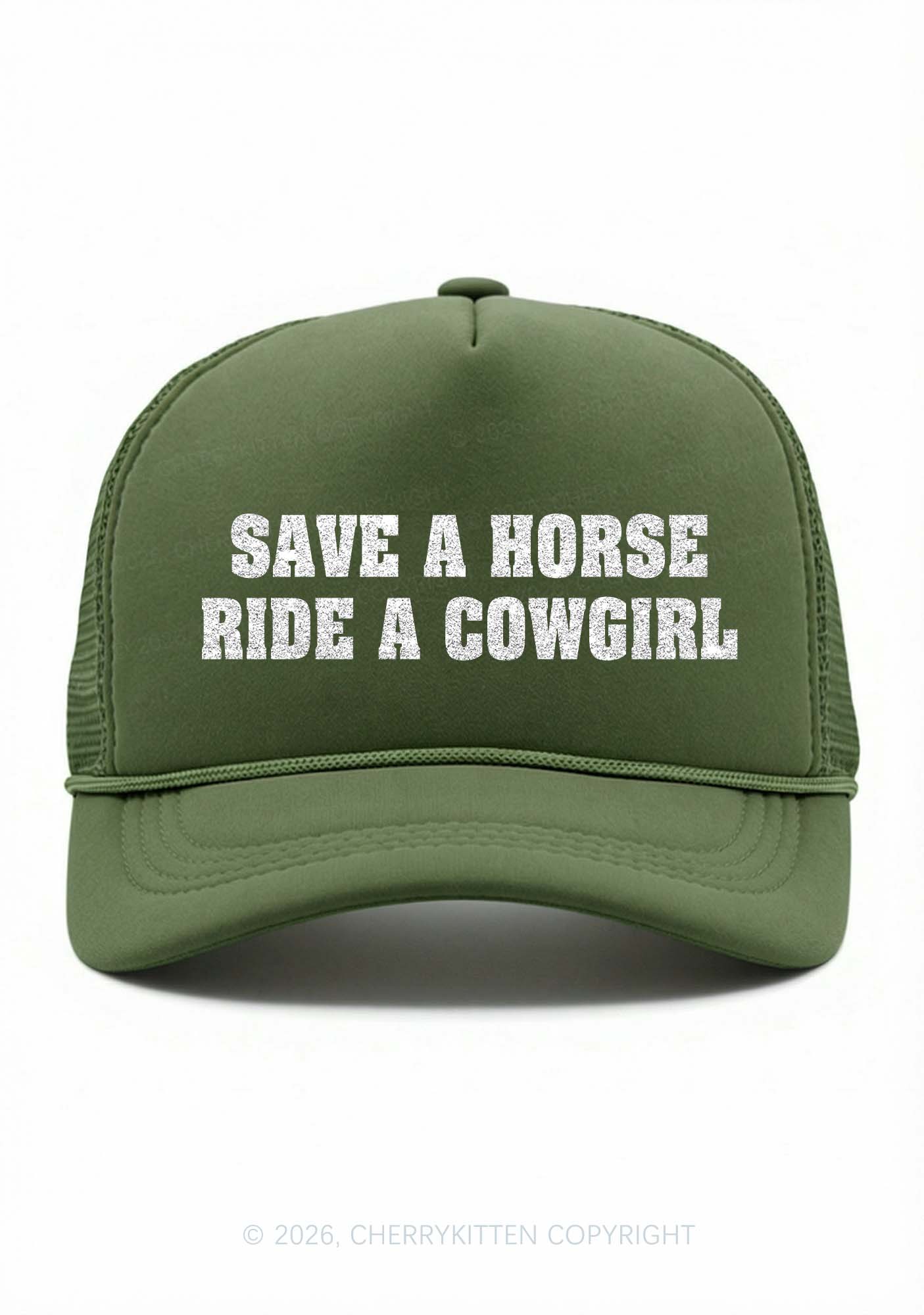 Glitter Ride A Cowgirl Pride Y2K Trucker Hat Cherrykitten