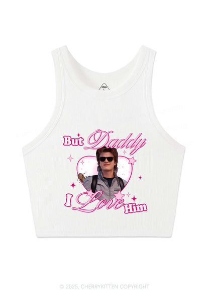 Daddy I Love Him Y2K Crop Tank Top Cherrykitten