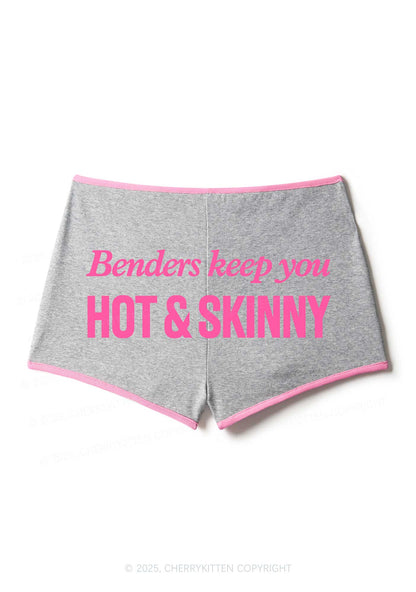 Benders Keep You Hot Skinny Y2K Booty Shorts Cherrykitten