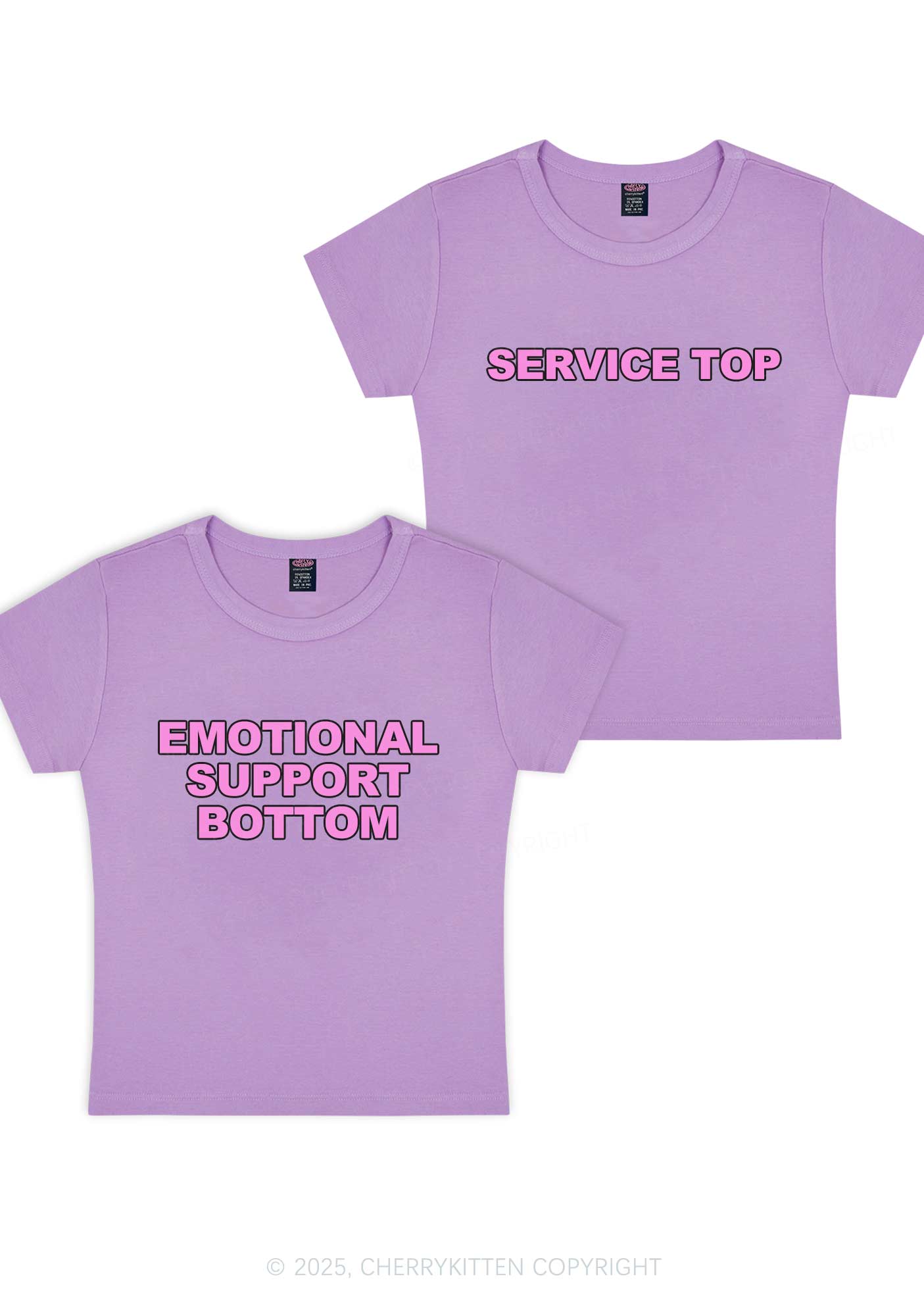Service Top Y2K Valentine's Day Baby Tee Cherrykitten