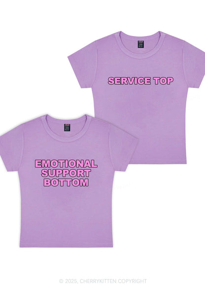 Service Top Y2K Valentine's Day Baby Tee Cherrykitten