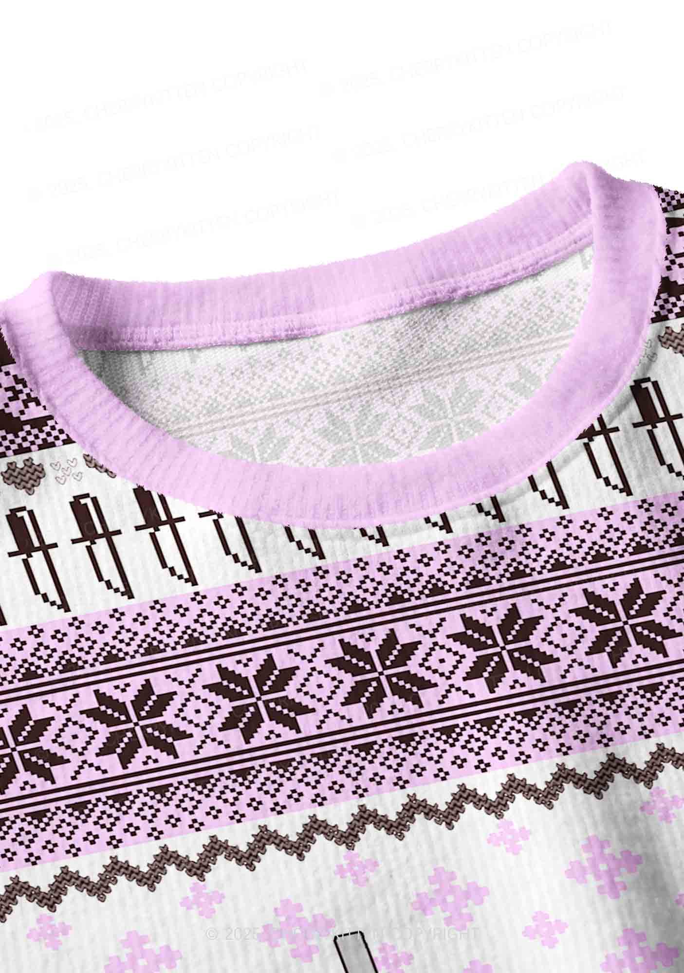 Smoking Rats Y2K Christmas Crop Knit Sweatshirt Cherrykitten