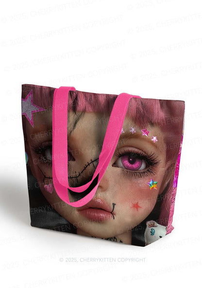 Pink Doll Y2K Tyvek Tote Bags Cherrykitten