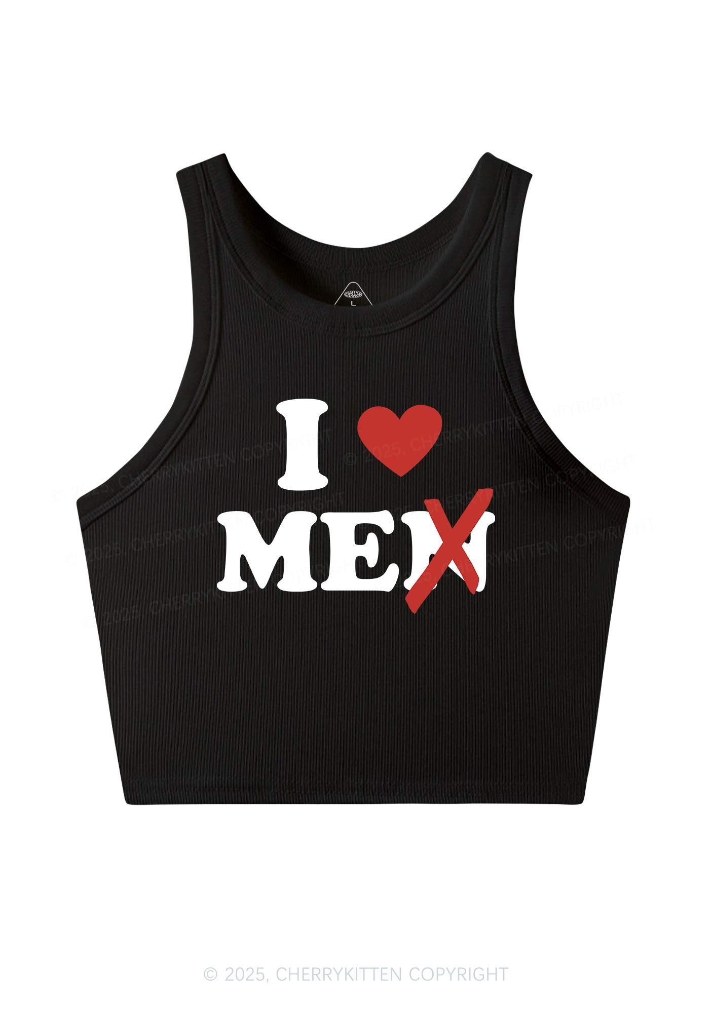 Love Me Not Men Y2K Crop Tank Top Cherrykitten