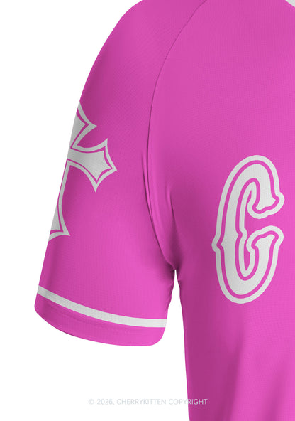Pink Cxxt Y2K Football Jersey Shirts Cherrykitten