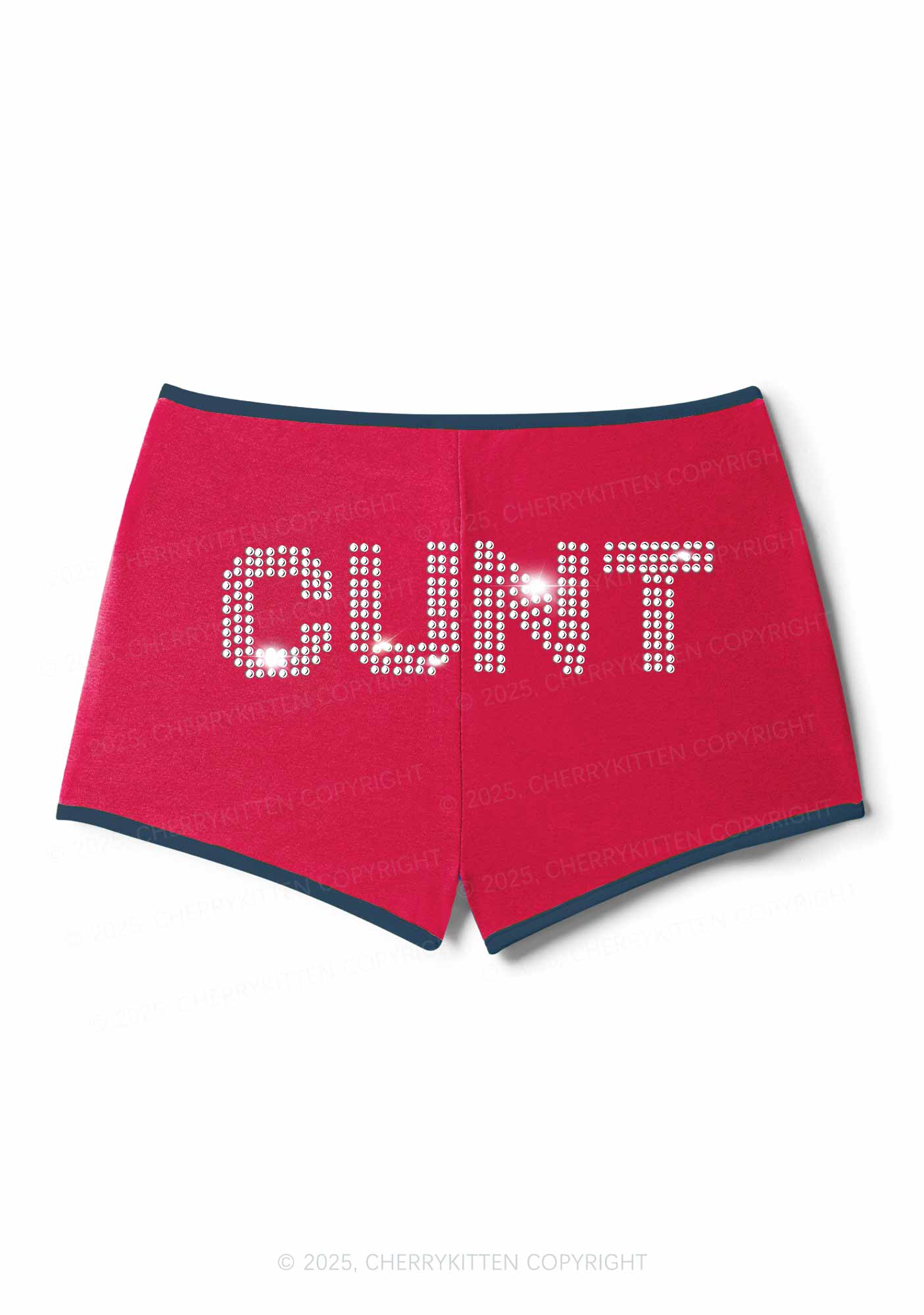 Rhinestone Cxxt Y2K Booty Shorts Cherrykitten