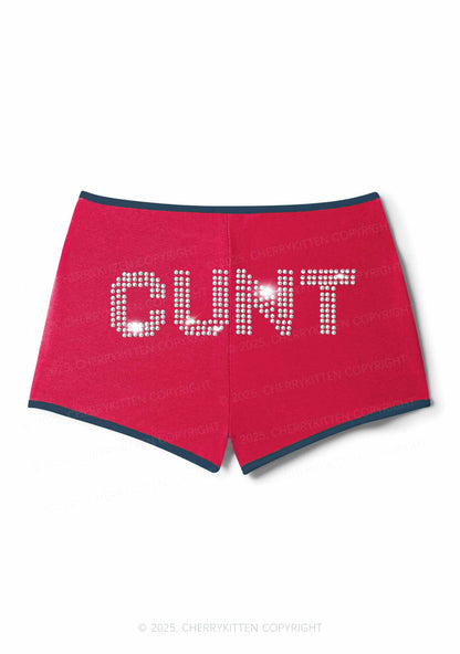 Rhinestone Cxxt Y2K Booty Shorts Cherrykitten