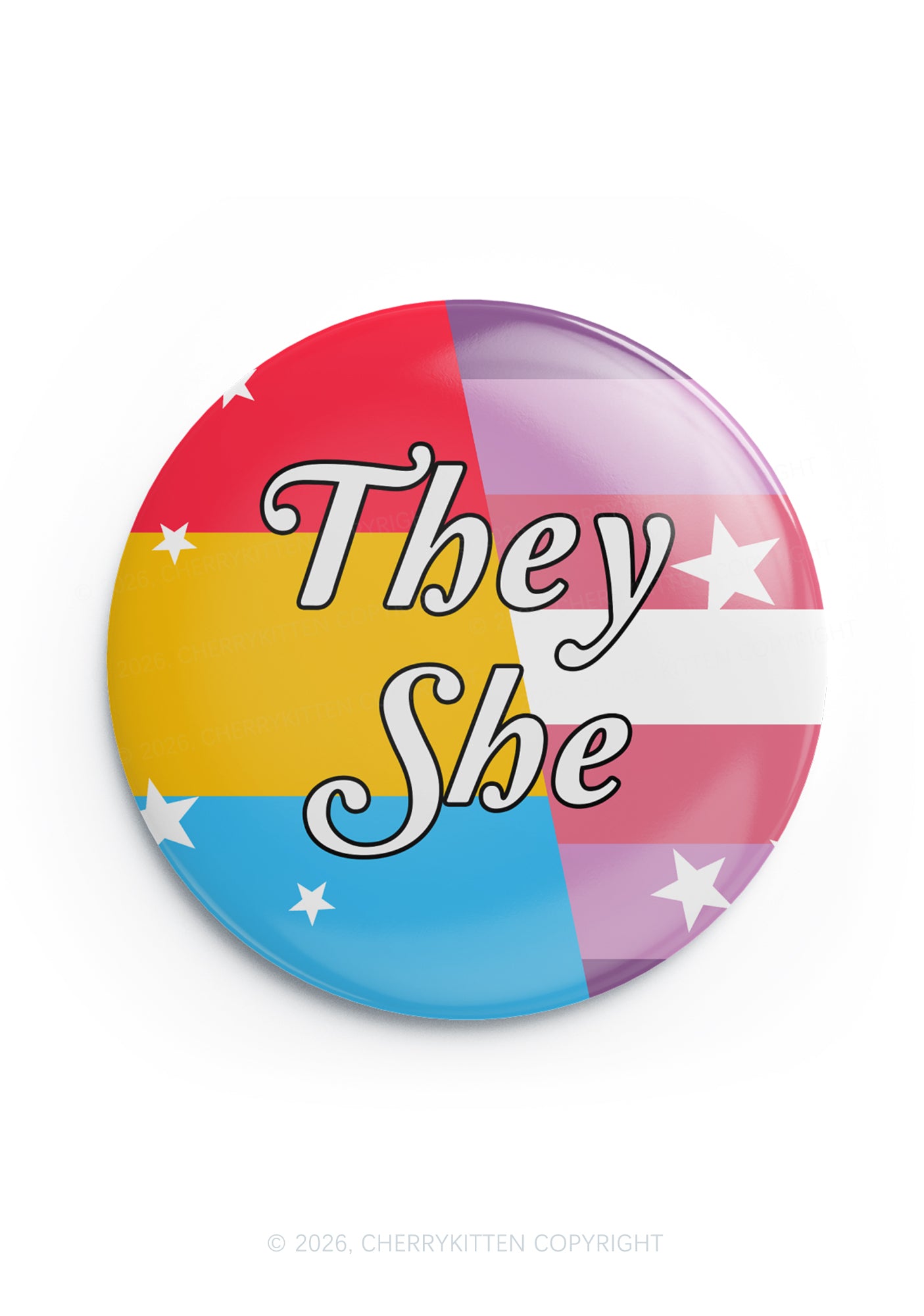 They She Pride 1Pc Y2K Pin Badge Cherrykitten
