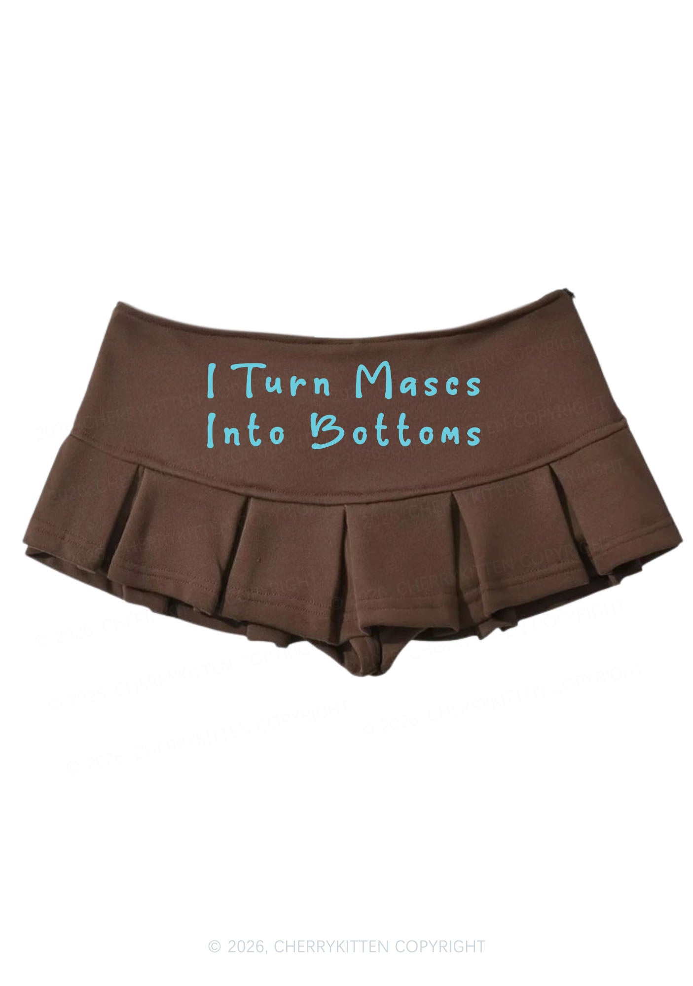 I Turn Mascs Into Bottoms Pride Y2K Mini Pleated Skirts Cherrykitten