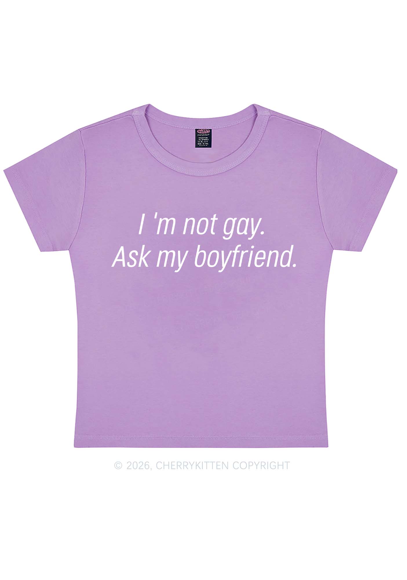 Im Not Gay Pride Y2K Baby Tee Cherrykitten