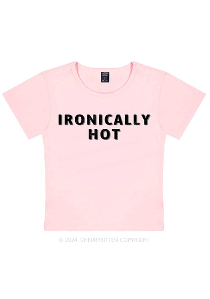 Ironically Hot Y2k Baby Tee