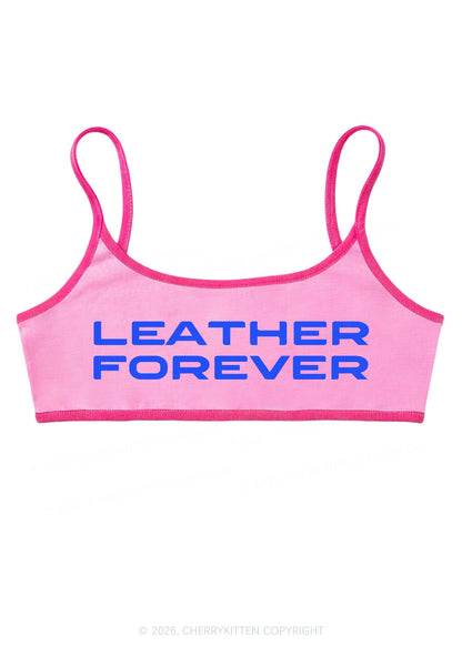 Leather Forever Y2K Super Crop Cami Cherrykitten