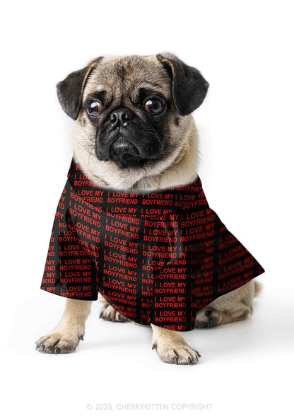 I Love My Boyfriend Y2K Pet Shirts Cherrykitten