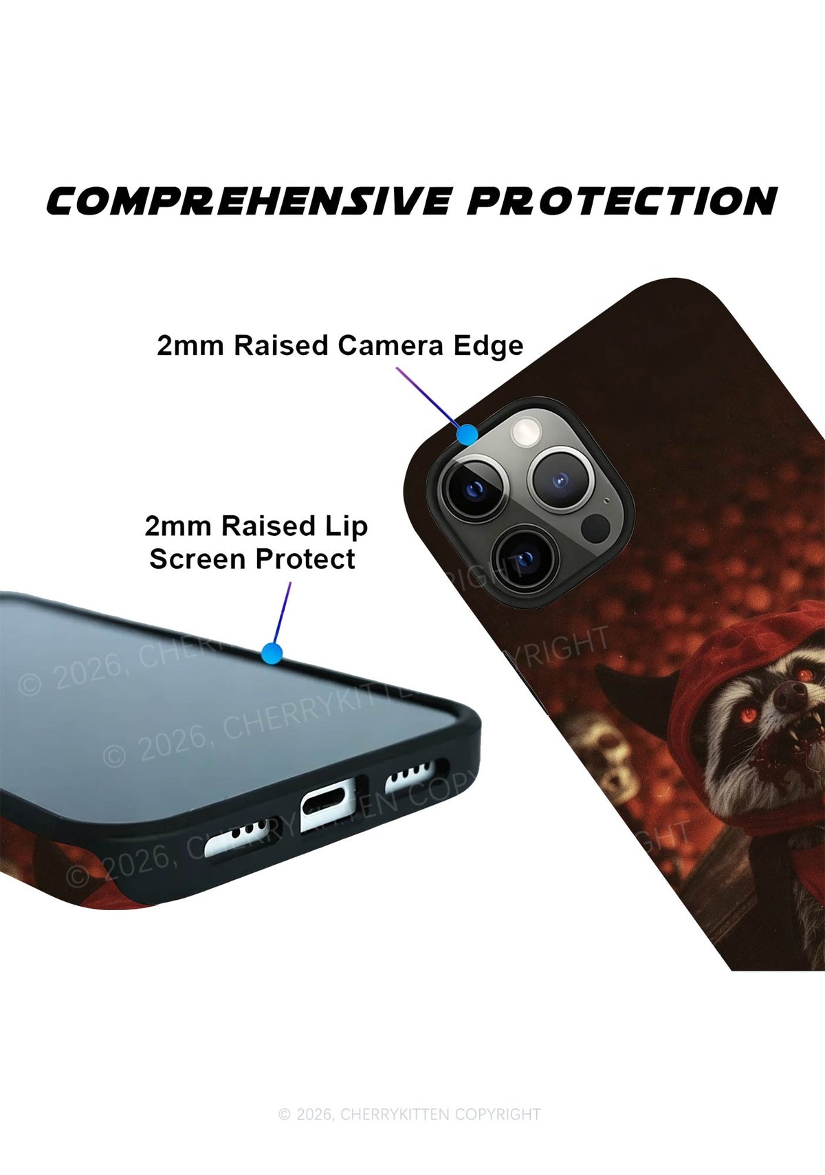 Halloween Vampire Raccoon Y2K Phone Case Cherrykitten