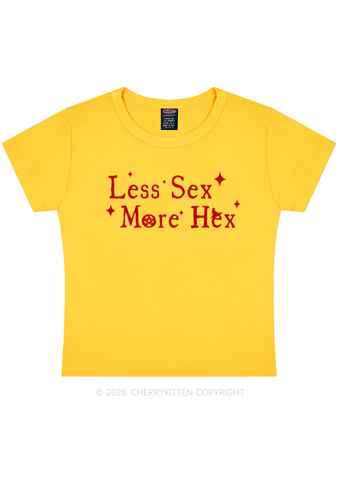 Less Sx More Hex Y2K Baby Tee Cherrykitten