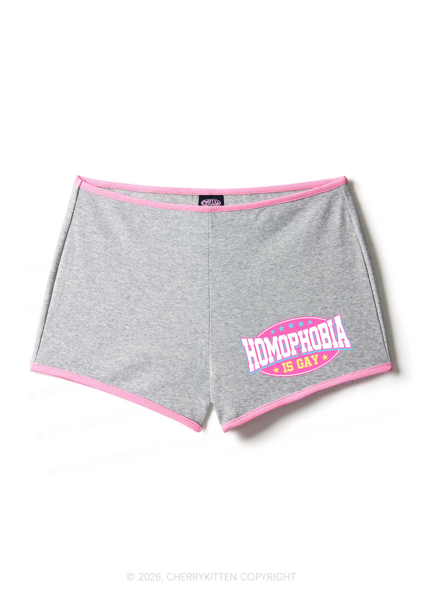 Homophobia Is Gay Pride Y2K Booty Shorts Cherrykitten