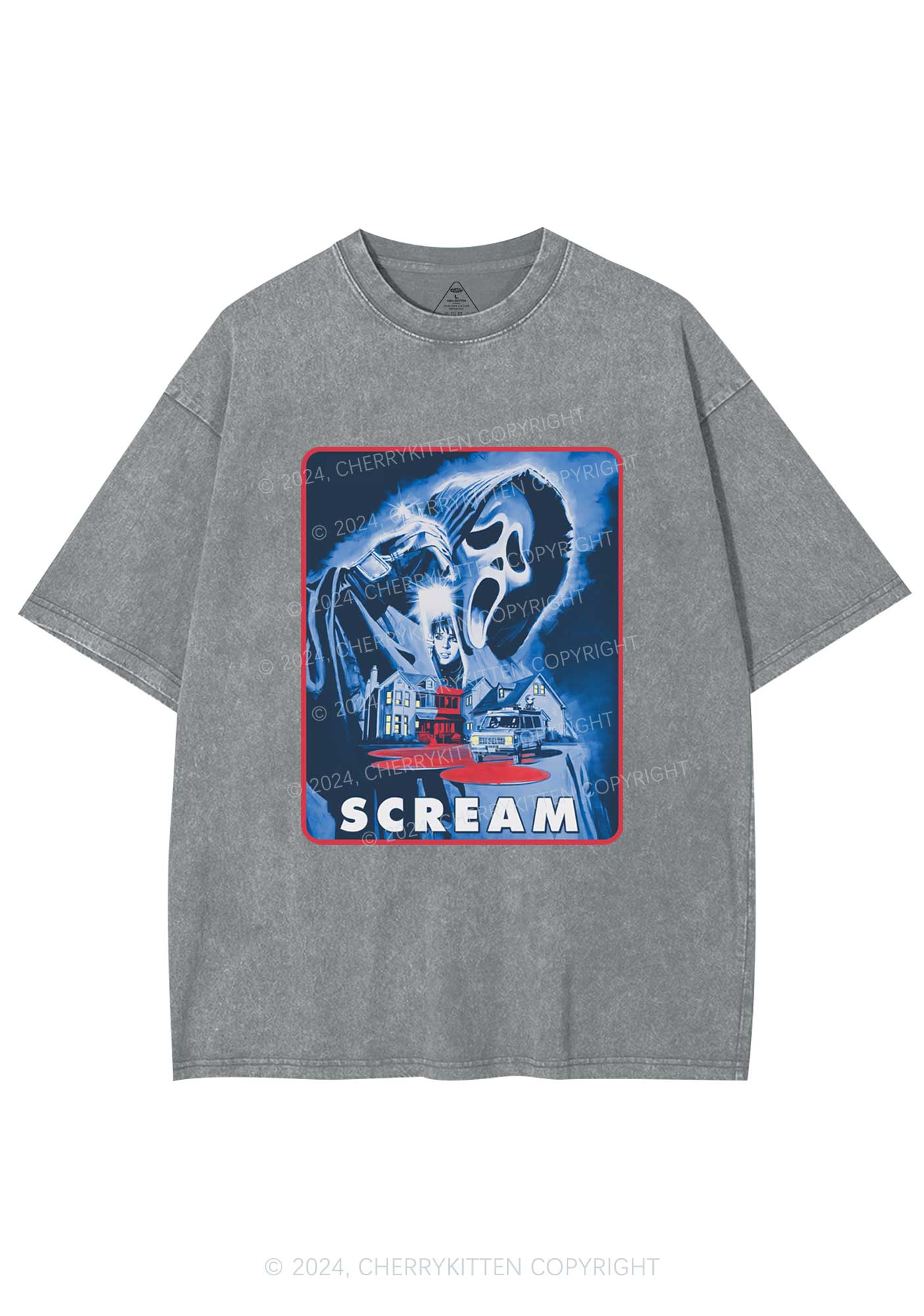 Scream Halloween Y2K Washed Tee Cherrykitten