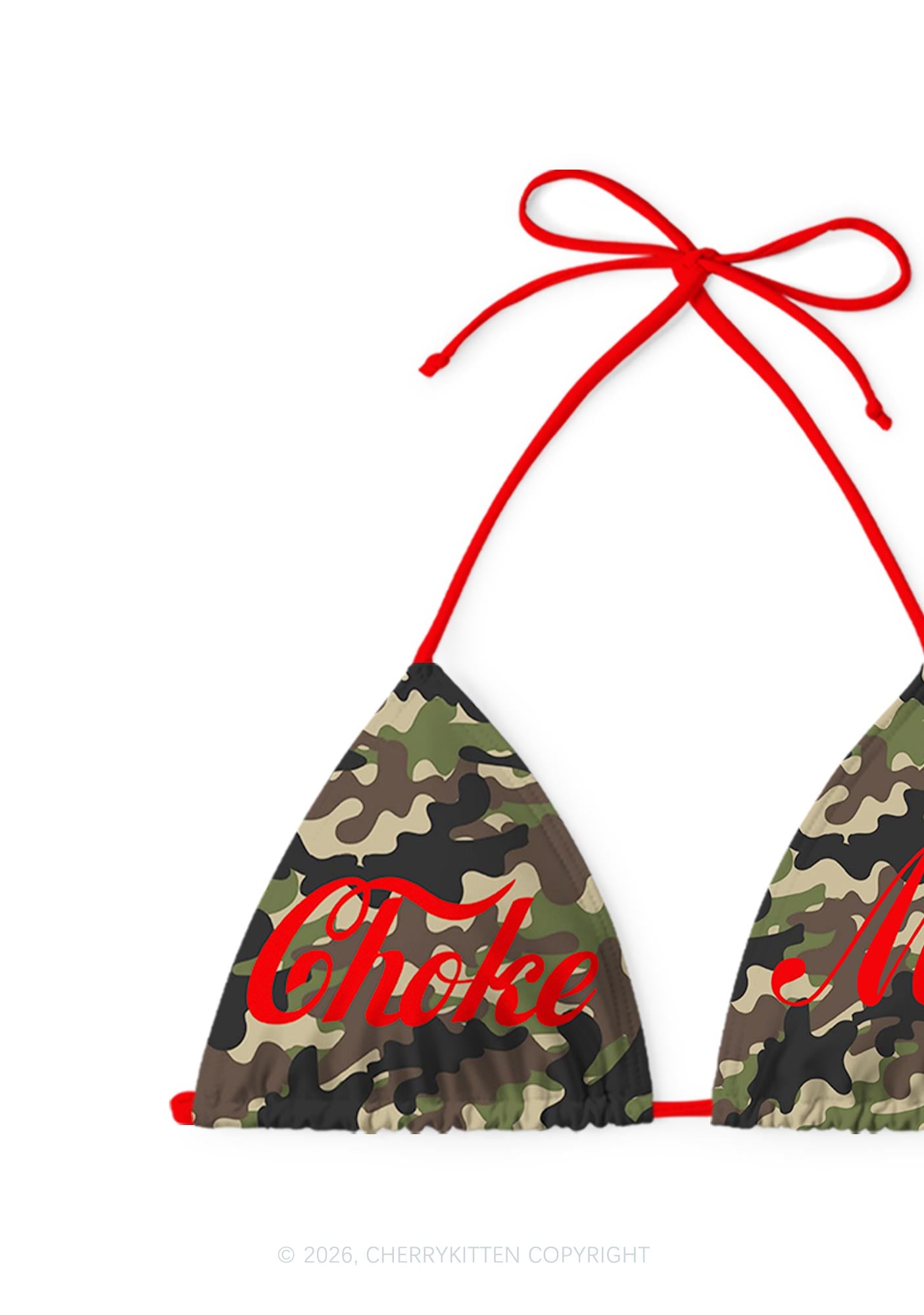 Choke Me Camouflage Y2K Print Bikini Set Cherrykitten