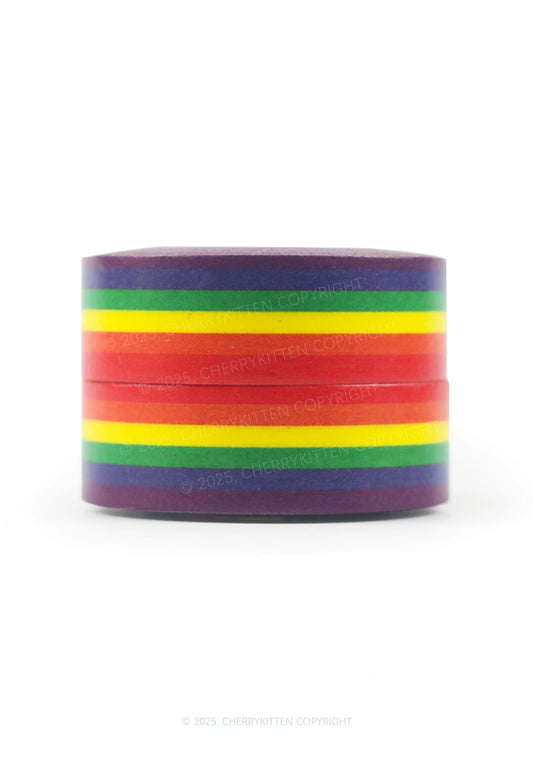 Y2K Pride Rainbow Flag Washi Tape Cherrykitten