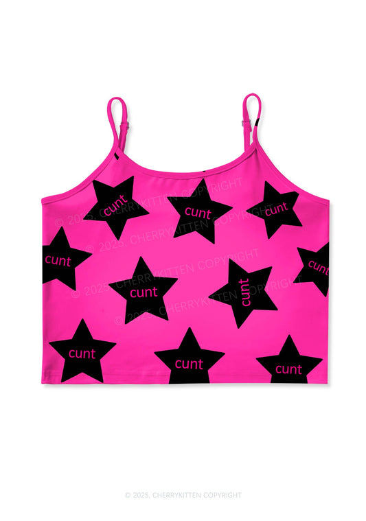 Cxxt Stars Y2K Print Cami Crop Top Cherrykitten