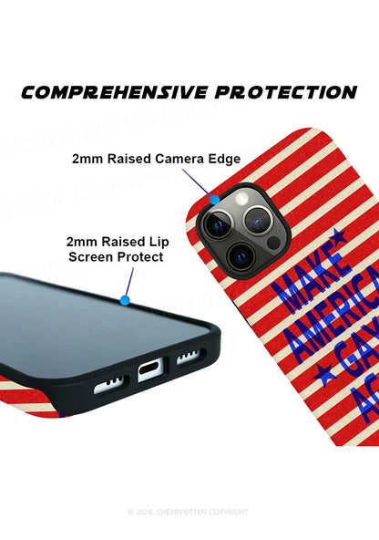 Make Gay Again Red Stripes Y2K Phone Case Cherrykitten