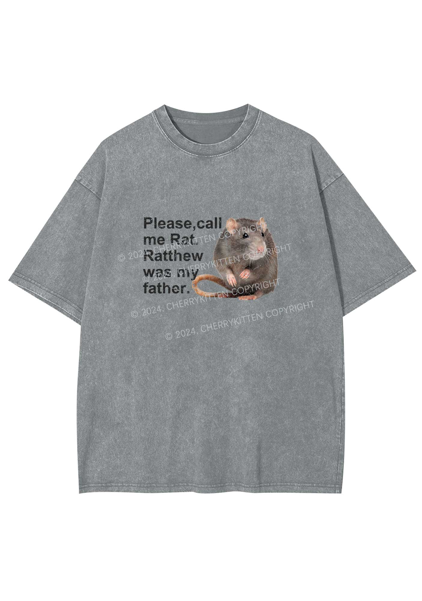 Call Me Rat Y2K Washed Tee Cherrykitten