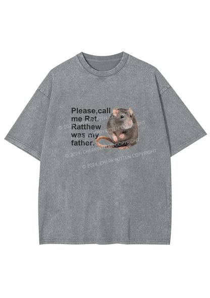Call Me Rat Y2K Washed Tee Cherrykitten