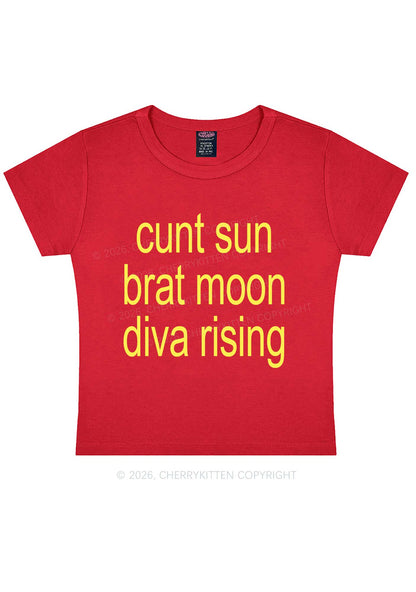 Cxxt Sun Brat Moon Diva Rising Y2K Baby Tee Cherrykitten