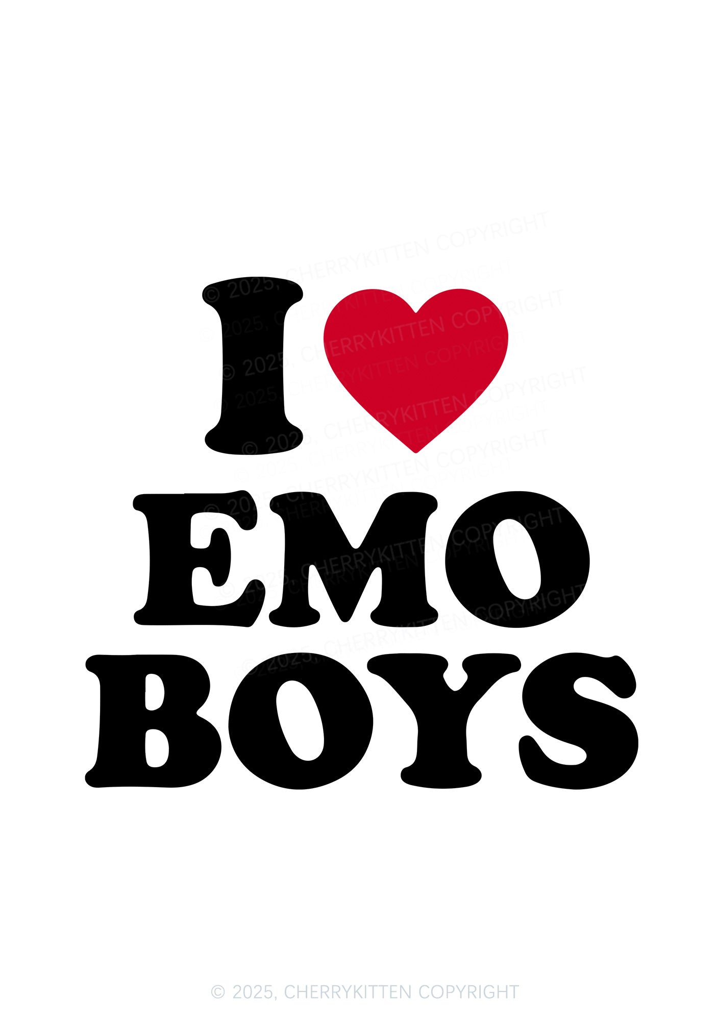 I Love Emo Boys Y2K Bikini String Thong Cherrykitten