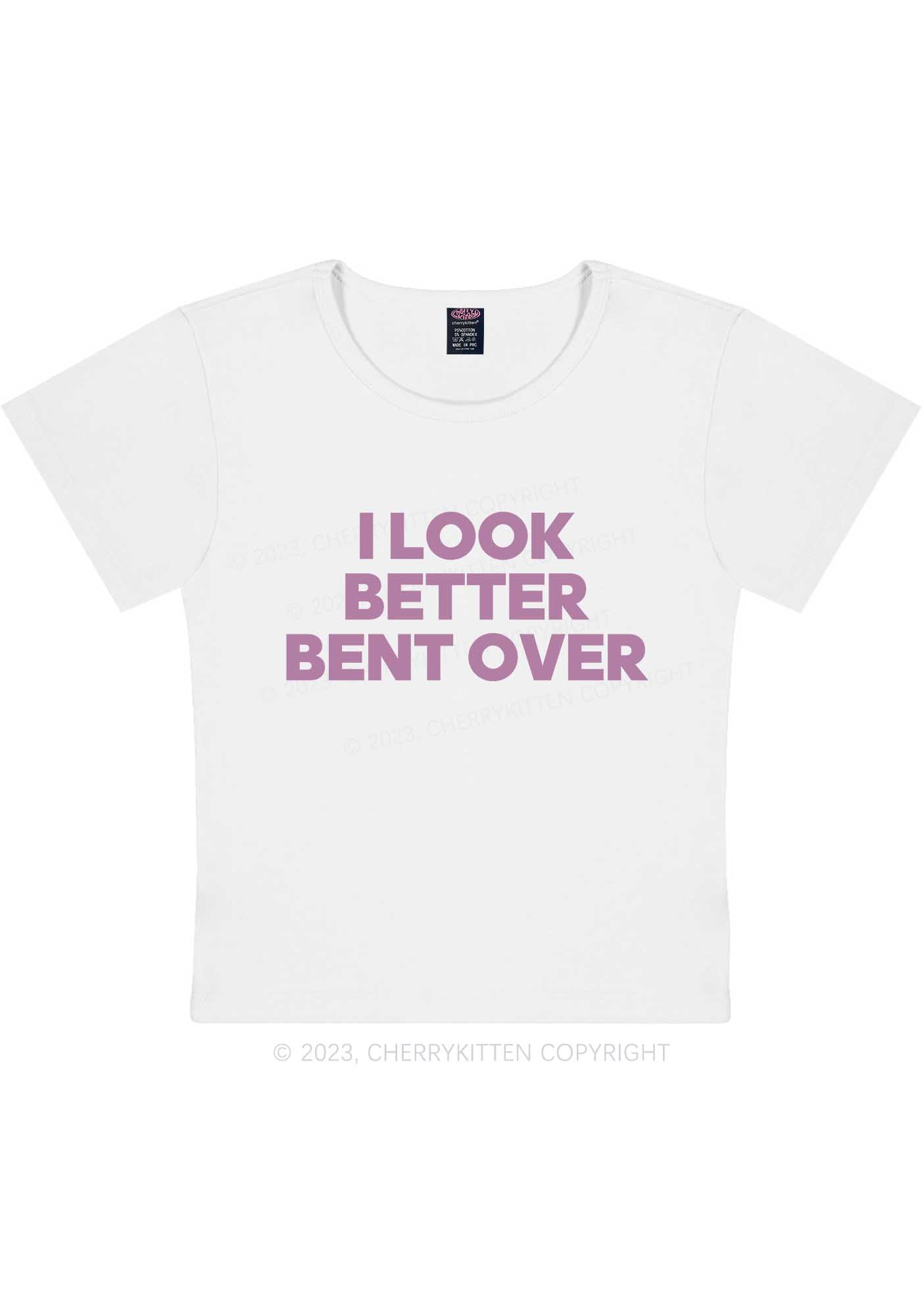 Look Better Bent Over Y2K Baby Tee Cherrykitten