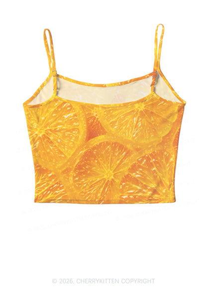 Orange Slice Y2K Mesh Cami Tank Cherrykitten