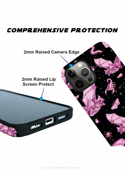 Halloween Pink Bat Y2K Phone Case Cherrykitten