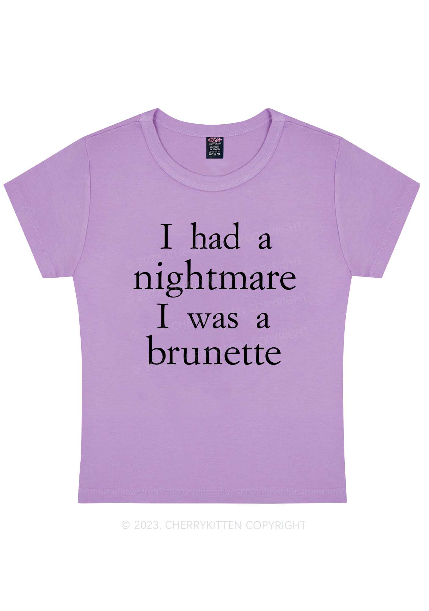 I Was A Brunette Y2K Baby Tee Cherrykitten