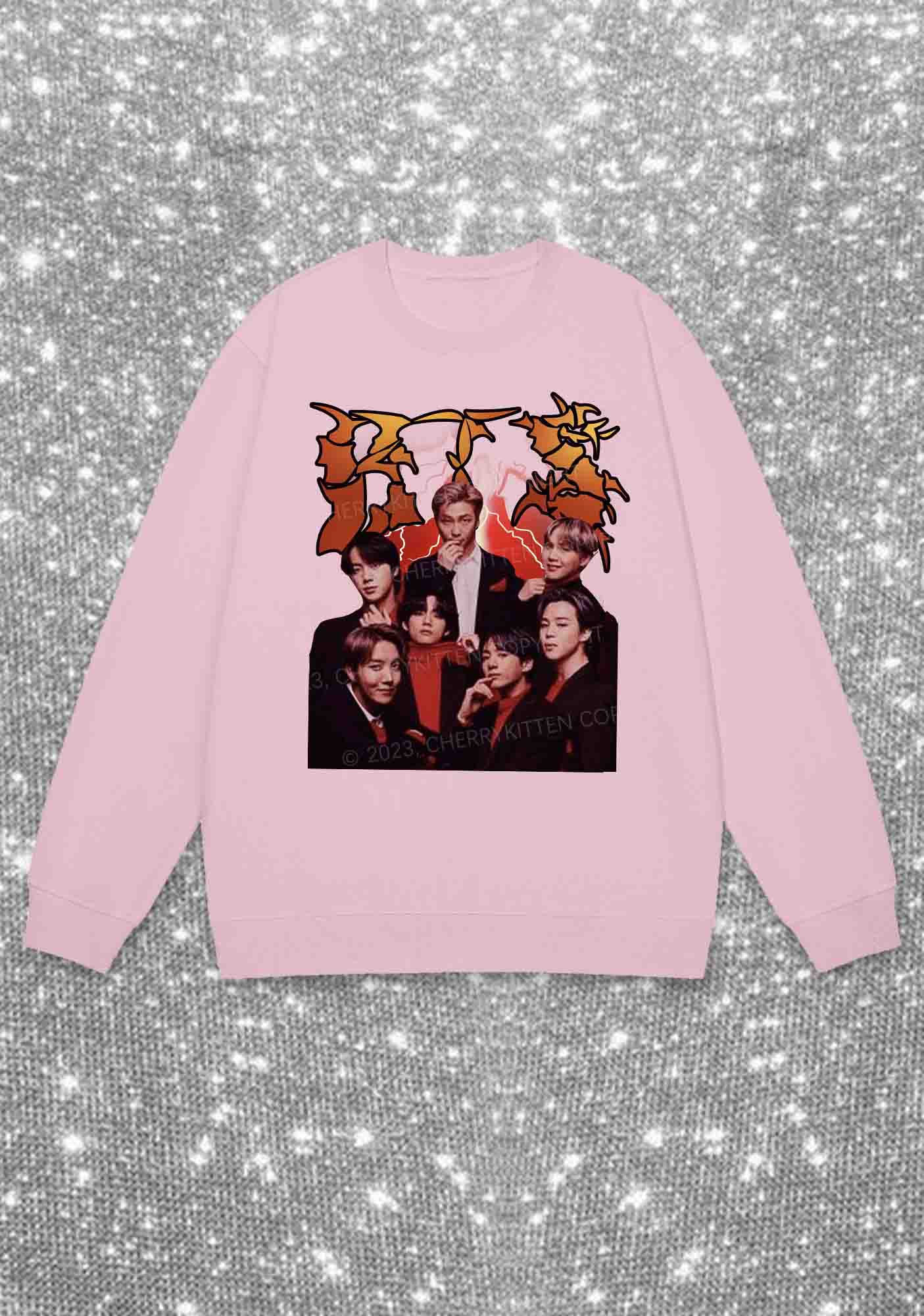 Bangtan Reacciones Y2K Sweatshirt Cherrykitten