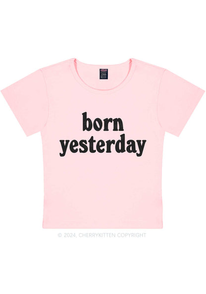 Born Yesterday Y2K Baby Tee Cherrykitten